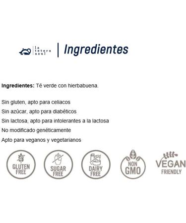  LATETERAZUL The Blue Teapot: 150 organic green tea bags with peppermint. Moruno organic green tea Moroccan Arabic style. 150 bags of 1.5 grams each. - Buy Online on GoSupps.com