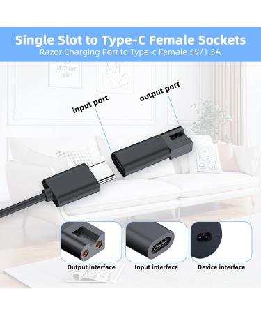 Universal 6 Razor Charger Connector Set with USB-C Cable | Compatible with Philips Remington & Braun Razors - Buy Online on GoSupps.com