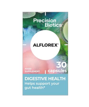 Alflorex Plus Calcium Daily Gut Health Probiotics - Contains Calcium & Bifidobacterium Longum Bacterial Culture Strain 35624 No Refrigeration Required - 30 Capsules 1