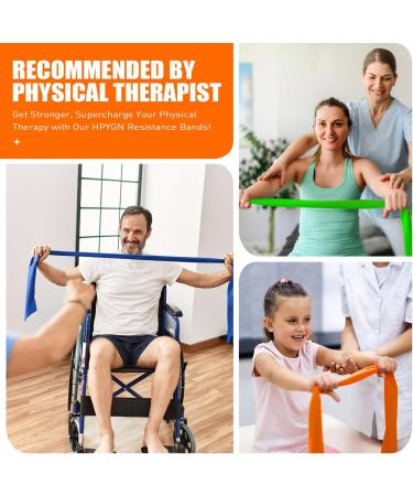 Non-Latex Resistance Bands Set - 1.5m Orange/Green/Blue - For Physical Therapy, Strength Training, Yoga, Pilates - Home Workout Bands with Different Strengths - Buy Online on GoSupps.com
