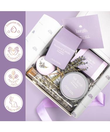 Lavender Spa Gift Box for Women - Perfect Birthday Gift with Candle & Spa Set - Relaxing Dutch Flower Fields Inspired Gifts for Mom Wife Sister Friend Coworker - Buy Online on GoSupps.com