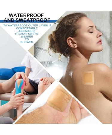 15-Piece Waterproof Adhesive Foam Dressing 3x3 Inch Square Patches with Border - Breathable Wound Bandages for Shower - Silicone Adhesive - Buy Online on GoSupps.com