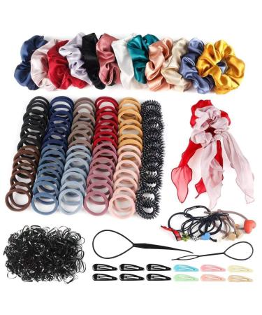 Hair Accessories for Girls Variety Pack Scrunchies for Hair Woman Elastic Hair Bands Hair Clips for Girls and Woman 748PCS