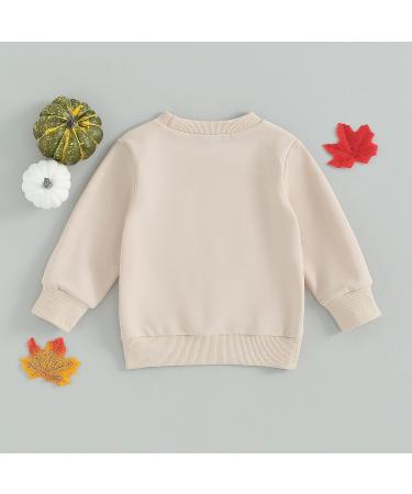 JCMoniDun Pumpkin Letter Print Toddler Baby Halloween Sweatshirt - Beige - 3-4 Years - Buy Online on GoSupps.com