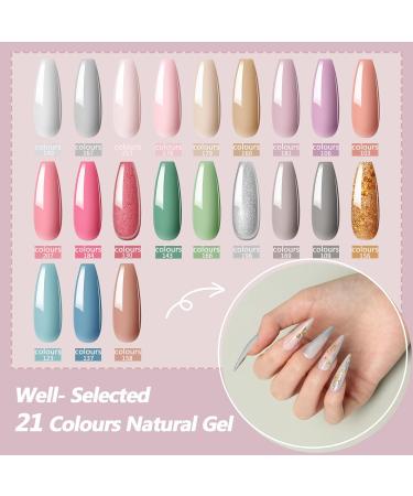 VANREESA Gel Nail Polish Set 24 PCS Gel Nail Polish Kit Soak Off Nail Gel Polish Set Beige Pink Purple Blue Green Starter Kit Base Top Coat Require UV/LED Lamp Nails Set Gifts for Women Ceramic Glaze - Buy Online on GoSupps.com