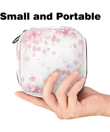 Women's Binding Bags - Cherry Flowers Tampon Storage with Zip Pockets | Multi-Use Menstrual Tie Bags - Buy Online on GoSupps.com