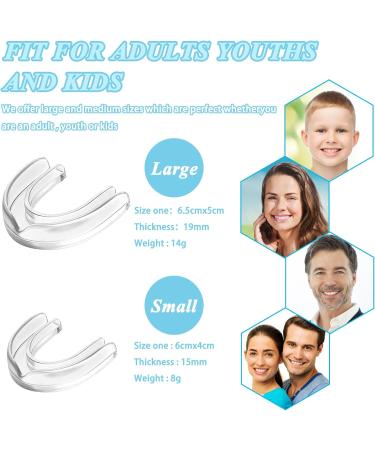 FEXPDL Mouth Guard for Teeth Grinding 6Pack Teeth Grinding Night Guard for Adults Mouth Guard for Sleeping at Night Anti Grinding Teeth 2 Sizes Bruxism Mouth Guard Night White -6 - Buy Online on GoSupps.com