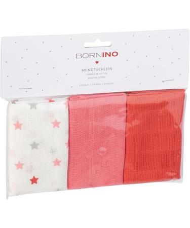 Buy Bornino Mull Towels 3-Pack - 30x30 cm Pink/White Strong Suction Mull Diapers - Pure Cotton Twice Woven | International Shipping - Buy Online on GoSupps.com