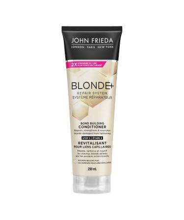 John Frieda Blonde+ Repair System Bond Building Conditioner | STEP 3 | Repairs Strengthens and Nourishes Blonde Damaged from Lightening 250mL
