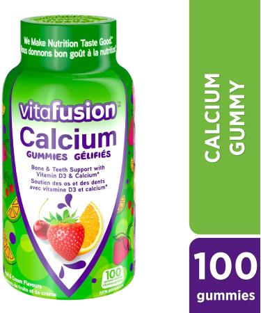 Vitafusion Calcium Adult Vitamin Gummies Strong Bones and Teeth Prevents Osteoperosis Muscle Function 100 Count (1.5-Month Supply) Packaging May Vary - Buy Online on GoSupps.com