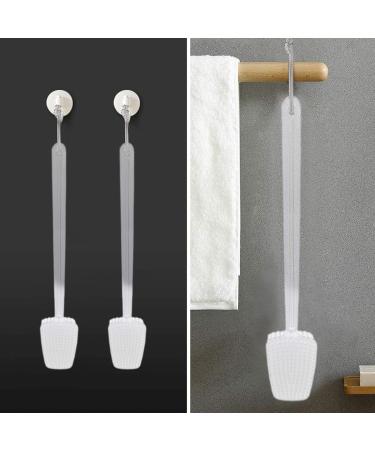 McZCent XL Back Brush - Plastic Long Stem Exfoliating Body Brush for Dry Brushing & Showering | International Shipping Available - Buy Online on GoSupps.com