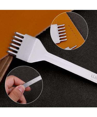 6 Prong Leather Stitching Punch & Hole Punch Tool for DIY Leather Craft (4mm) - Silver - Buy Online on GoSupps.com