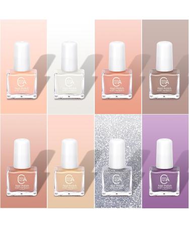 Buy Wakaniya Nail Polish Set - 8 Colors Mini Quick Dry Kit for Beginners | Perfect Gift for Women - Buy Online on GoSupps.com