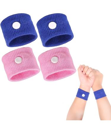 Car Sickness Relief Band for Kids Anti-Nausea Wristbands for Motion or Morning Sickness Blue pink for Kids