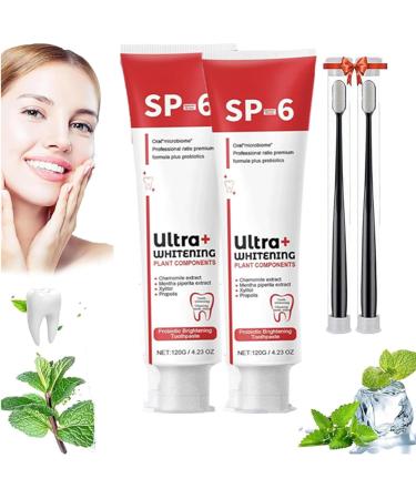 SP-6 Ultra Whitening SP 6 tooth paste Ultra Whitening Toothpaste SP-6 SP-6 Ultra Whitioting Probiotic Brightening Toothpaste probiotic brightening toothpaste SP-6 toothpaste (2PCs)