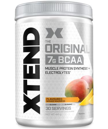 XTEND Original BCAA Powder Mango Madness | Branched Chain Amino Acids Supplement | 7g BCAAs + Muscle Supplements | Electrolytes for Recovery | Amino Energy Post-Workout | 30 Servings Mango Madness 30 Servings (Pack of 1)