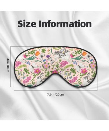 Buy Bunny Floral Print Sleep Eye Mask - Soft Blindfold & Travel Eyeshade with Elastic Strap - Buy Online on GoSupps.com