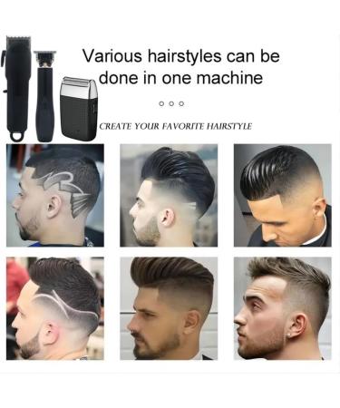 Cordless Hair Clippers for Men Precise Close Hair Cutting Kit Rechargeable Barber Clippers Beard Trimmer Electric Nose Hair Trimmer Professional Hair Clippers and Trimmer Set Black - Buy Online on GoSupps.com