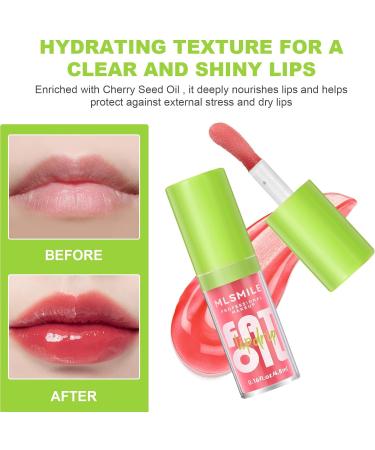 LOPHE 4Pcs Plumping Lip Oil Makeup Lip Gloss Set Crystal Jelly Lip Care Oil Long Moisturizing Lip Gloss Tinted Lip Oil Non-Sticky FInish High-Shine 12 Hours Hydrating Light Liquid Lipsticks 4PCS-A - Buy Online on GoSupps.com