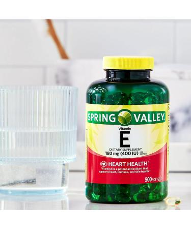 Spring Valley Vitamin E 400 IU Softgels - 500 ct with Fusion Shop Store Week Case - Pack of 1 - Buy Online on GoSupps.com