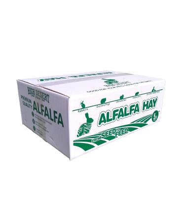 Alfalfa Hay, Dried Natural Alfalfa Hay for Rabbits, Guinea Pigs, Chinchillas, and Ferrets - Protein and Fiber Rich Food for Small Animals - Healthy Pet Food 5 Pound (Pack of 1)