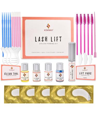 Lash Lift Kit Eyelash Perm Kit Eyelash Lift Kit Semi-Permanent Curling Perming Wave Lotion & Liquid Set For Salon Home Use (Blue)