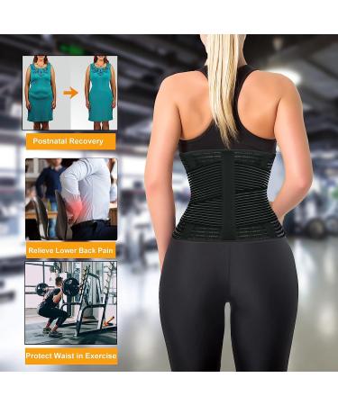 TESETON Back Support Belt for Men and Women - Relieve Lower Back Pain with 8 Reinforce Bones - Tummy Control - Black Medium - Buy Online on GoSupps.com