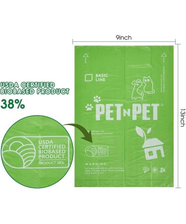 PET N PET USDA Certified 38% Biobased Dog Poop Bags - 1080 Counts, 9x13 Inches Green Doggie Poop Bags - Buy Online on GoSupps.com