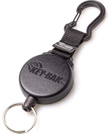 KEY-BAK 0488-603 SECURIT XD Retractable Key Holder  28" Kevlar Cord  20 oz. Retraction  Durable Polycarbonate Case  Zinc Alloy Carabiner  Split Ring  Black - Buy Online on GoSupps.com
