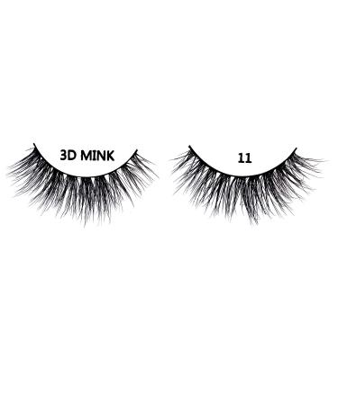 Buy MIZ LASH 3D Mink Eyelashes - 100% Real Fur Cruelty-Free Reusable Strips for Dramatic & Natural Look - Handmade #11 Fake Eyelash Extensions - Buy Online on GoSupps.com