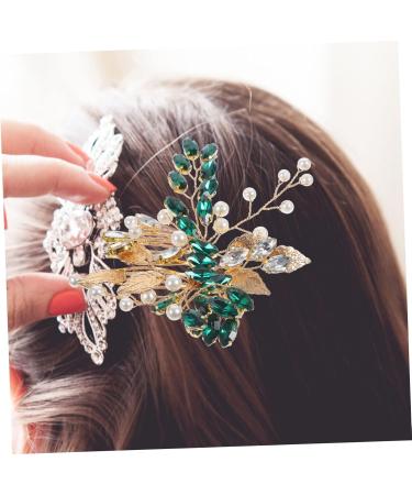 DOITOOL Silver Leaf Tiara Bridal Hair Accessories for Women Rhinestone Hair Clip Rhinestone Headpiece Womens Headpiece Rhinestones European and American Comb Bride - Buy Online on GoSupps.com
