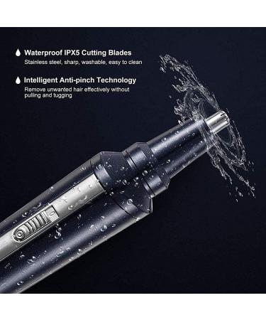 Nose and Ear Hair Trimmer - Painless Rechargeable Wet/Dry IPX7 Waterproof Dual Edge Blades for Precision Grooming - Buy Online on GoSupps.com