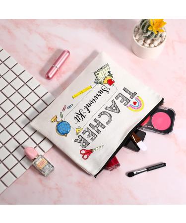 Personalized Teacher Survival Kit - 3 Piece Makeup Bags | Unique Gifts for Teachers | Classroom Cosmetic Bags - Buy Online on GoSupps.com