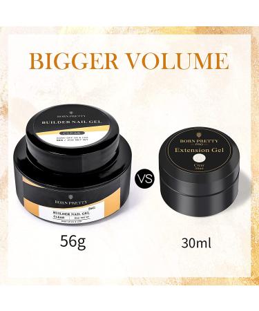 BORN PRETTY Builder Nail Gel Clear 56g | Nail Extension Gel Manicure Set with Forms & Brush Tools - Buy Online on GoSupps.com