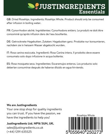 JustIngredients Essential Cynorhodons Entiers 250 g - Lot de 3 - Buy Online on GoSupps.com