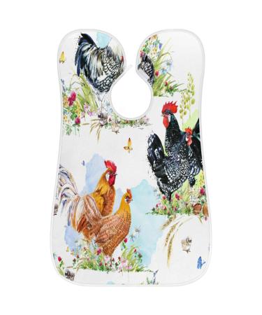 Chickens Beard Bib Apron - Non-Stick Waterproof Hair Catcher for Men | Grooming Cape with Suction Cups | Perfect Gift for Beard Care - Buy Online on GoSupps.com