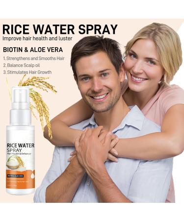Rice Water Hair Growth Spray | Hair Loss Treatment with Castor Oil & Biotin - International Shipping Available - Buy Online on GoSupps.com