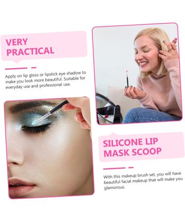 Baluue 10 Pcs Silicone Eyeshadow Brush Glitter Eye Shadow Lipstick Applicator Makeup Tool Plastic Handle - Buy Online on GoSupps.com