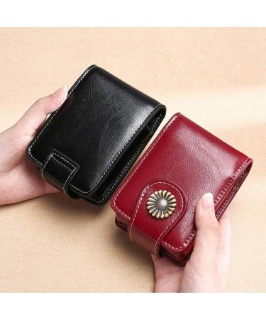VALICLUD Travel Vanity Bag - Stylish Pocket Mirror & Lipstick Organizer - Portable Cosmetic Pouch for Purse - Claret - Buy Online on GoSupps.com
