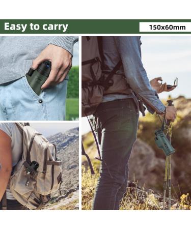 40x60 Monocular Telescope with Smartphone Holder & Tripod - HD Compact Monocular Scope for Bird Watching, Concerts, and Travel - Dark Green - Buy Online on GoSupps.com