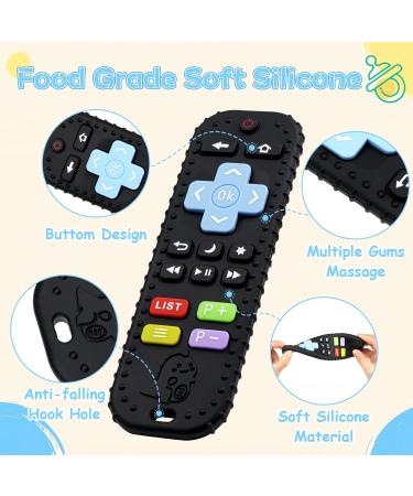 Buy BPA-Free Baby Biting Toys & Remote Control Bite Ring Silicone Teething Accessories for 3+ Months (Black) | International Shipping Available - Buy Online on GoSupps.com