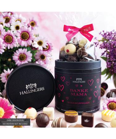 Hallingers Thanks Mama XXL - Handmade Mother's Day Chocolate Gift (500g) | Alcohol-Free Edelkakao Treats & Gift Ideas for Mother's Day and Father's Day - Buy Online on GoSupps.com