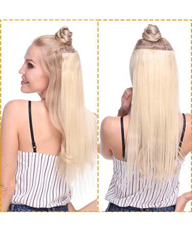 8PCS Clip in Hair Extensions - Jet Black 24inch Synthetic Hair Piece for Full Head - Buy Online on GoSupps.com