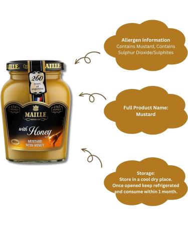 Maille Honey Dijon Mustard 230g Bundle x4 Jars | Great British Kitchen French Salad Dressing - Buy Online on GoSupps.com