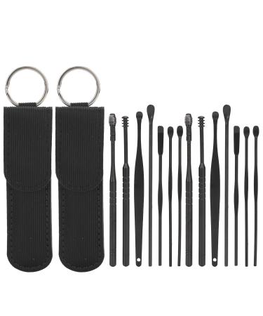 14 PCS Ear Pick Earwax Removal Kit Stainless Steel Earwax Cleaner Tool Set Ear Wax Remover Tool - Spiral Design Stainless Steel Ear Picks Ear Cleansing Tool Set with Cleaning Brush and Storage Bag