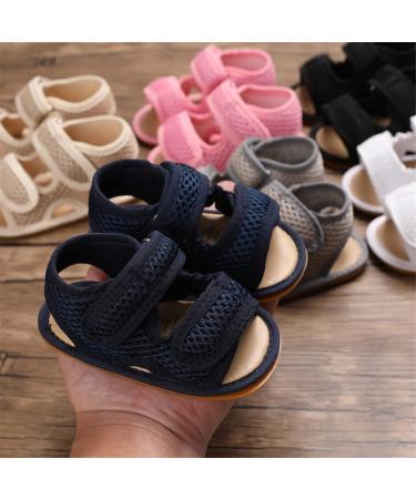 RVROVIC Baby Sandals - Soft Anti-Slip Sole for Boys & Girls | Toddler First Walkers | 0-6 Months | Dark Blue - Buy Online on GoSupps.com