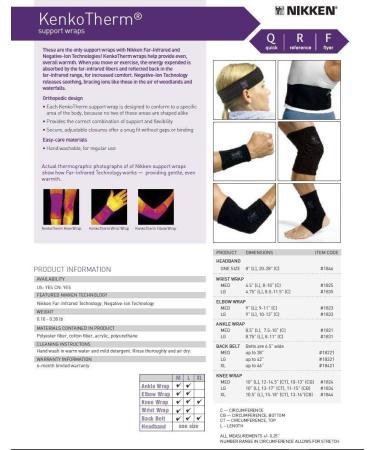 Nikken Medium Black Far Infrared Wrist Sleeve 1825 - Pain Relief & Recovery for Carpal Tunnel, Tendonitis, & Injury - Ideal for Weightlifting, Boxing - Compression Support Brace - Buy Online on GoSupps.com