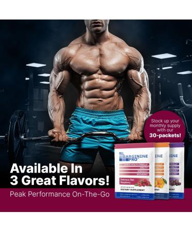 L-ARGININE PRO 2-Pack Raspberry Jar and 30 Single Serve Packets Great Tasting! | Blood Flow | Pre-Workout Drink | with Vitamins C B6 B12 K & More - Buy Online on GoSupps.com