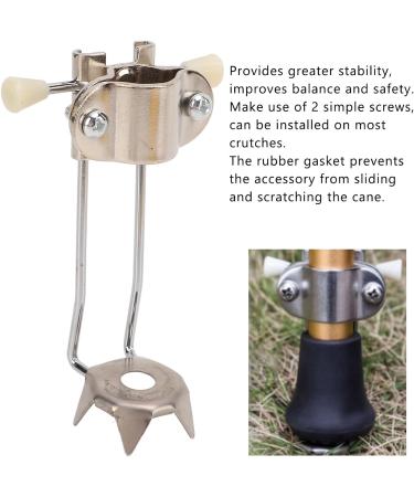 Trekking Pole Crampon Anti Slip Stick Ice Tip 5 Claws Stainless Steel for Fishing Hiking - Buy Online on GoSupps.com