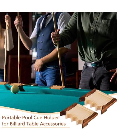 Meooeck Portable Wooden Pool Cue Holder - Weighted Billiard Accessories for 4 Cues - Buy Online on GoSupps.com